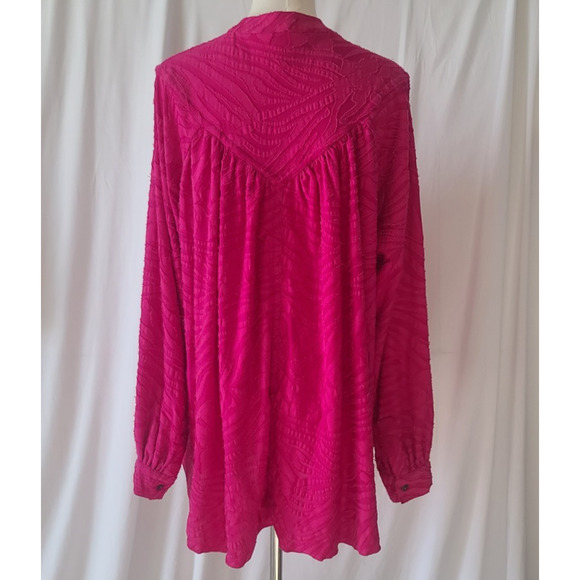 Free People Hot Pink Can't Stop Dreaming Tunic Top Small - Picture 7 of 8